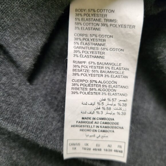 Nola Hooded Sweatshirt Gray Cotton Blend Womens Size 1X - Picture 12 of 13